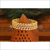 Gold Plated White Stone Bangle M1694 - 2.6 - Bangles