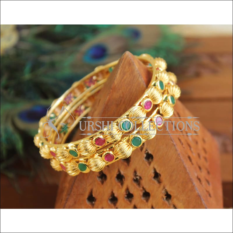 Gold Platted Bangles Set M1592 - 2.4 - Bangles