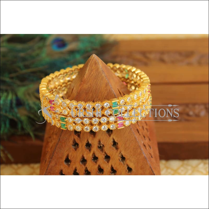 Gold Platted Bangles Set M1601 - 2.6 - Bangles