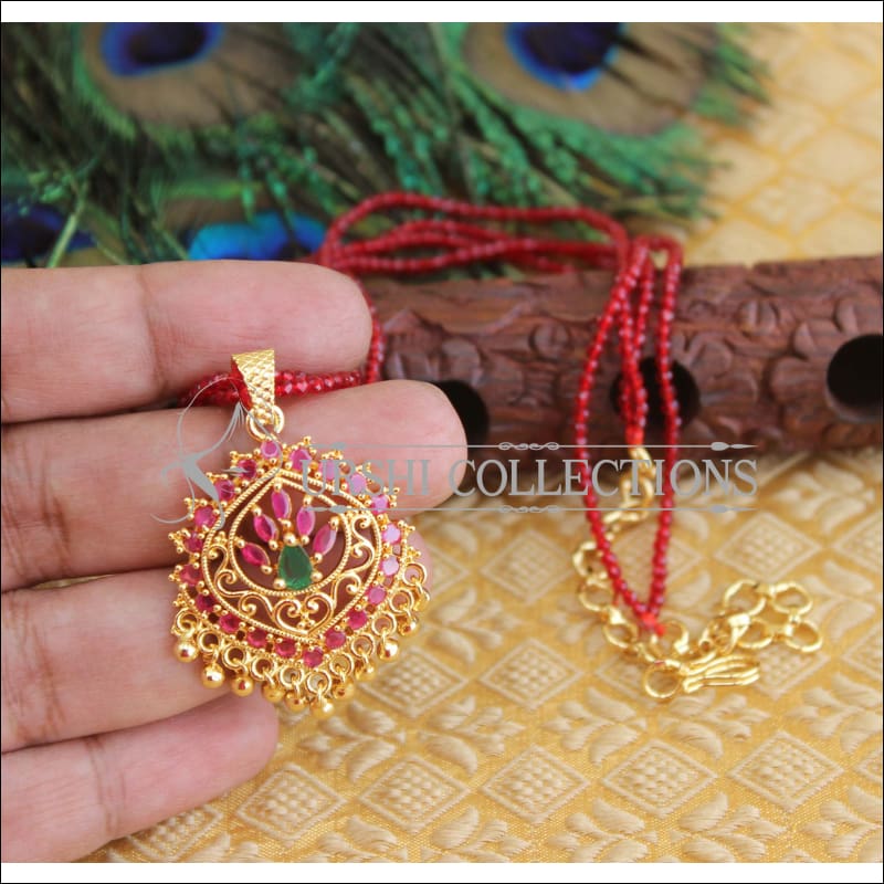 Gold Platted Beads Necklace Set M1505 - Necklace Set