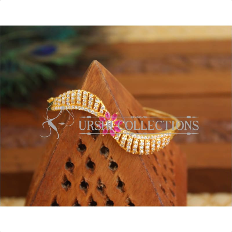 Gold Platted CZ Design Kada M1560 - Bracelets