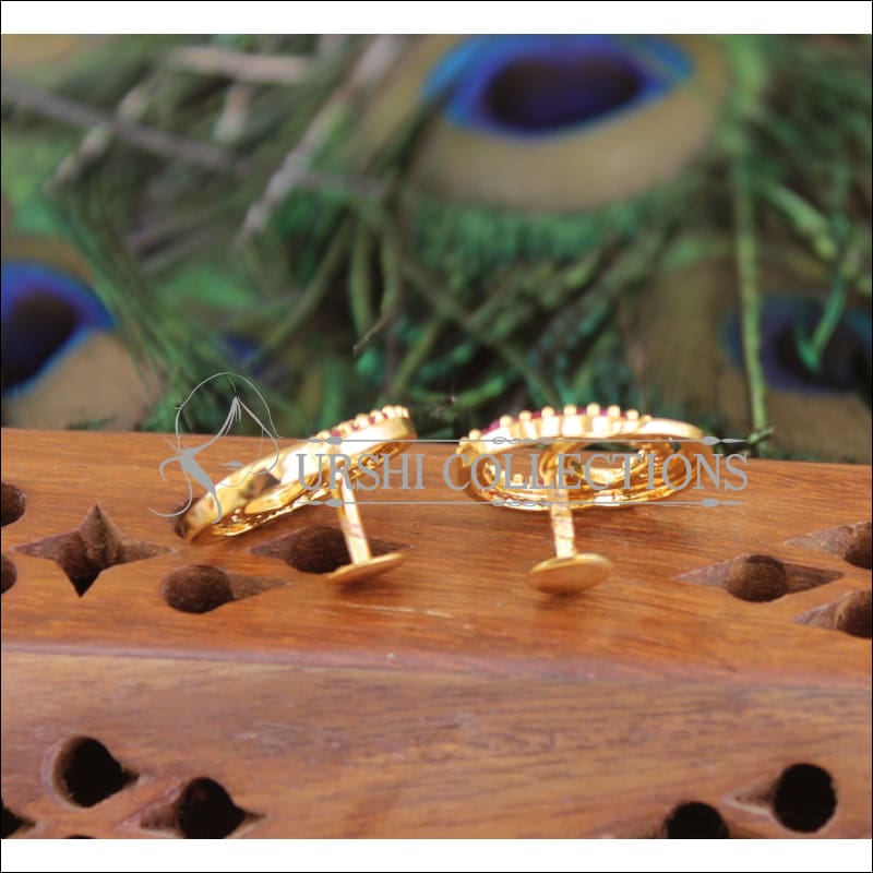 Gold Platted CZ Earrings M1400 - Earrings