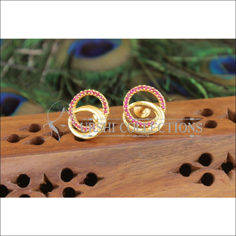 Gold Platted CZ Earrings M1400 - Earrings