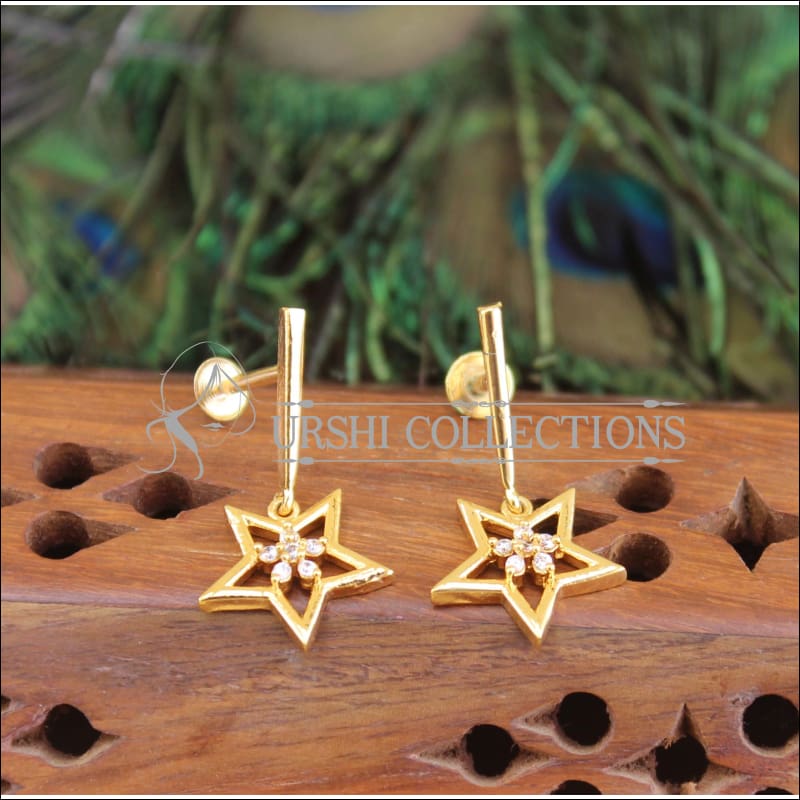Gold Platted CZ Earrings M1404 - Earrings