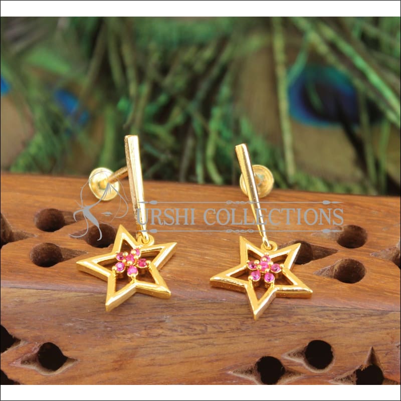 Gold Platted CZ Earrings M1405 - Earrings