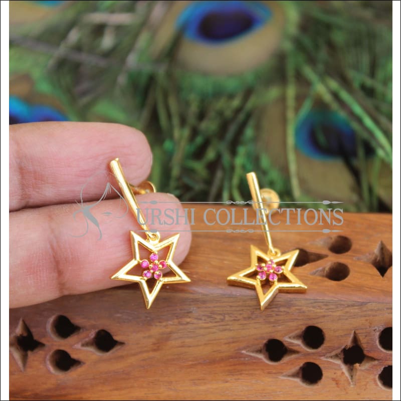 Gold Platted CZ Earrings M1405 - Earrings