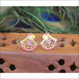 Gold Platted CZ Earrings M1407 - Pink - Earrings