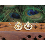 Gold Platted CZ Earrings M1407 - White - Earrings