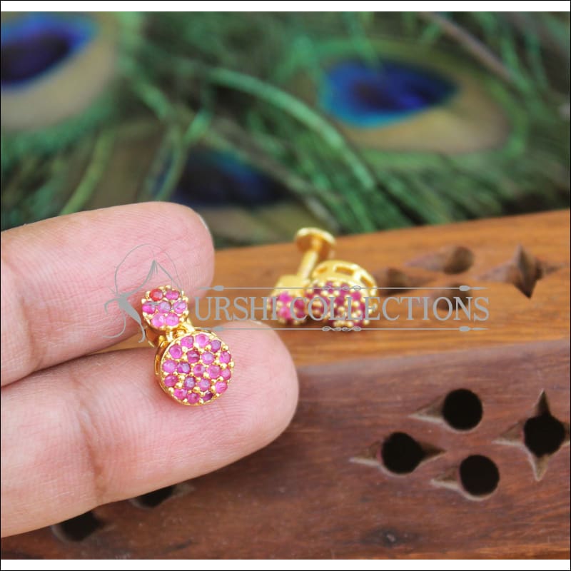 Gold Platted CZ Earrings M1415 - Earrings