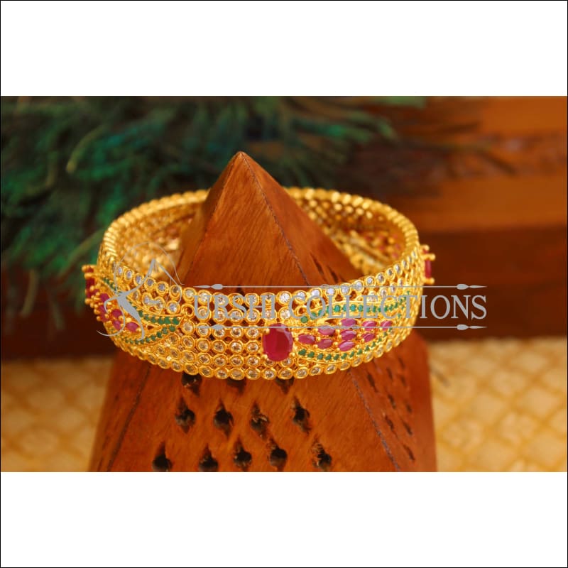 Gold Platted CZ Kada M1453 - 2.6 - Bracelets