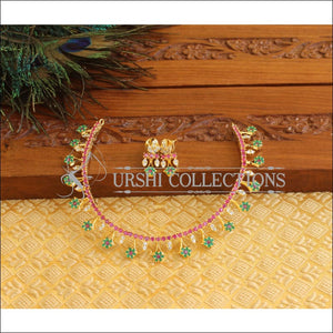 Gold Platted CZ Necklace Set M1364 - Multicolor - Necklace Set