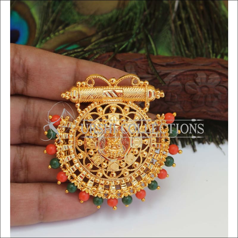 Gold Platted Lakshmi Pendant M1511 - Pendant Set