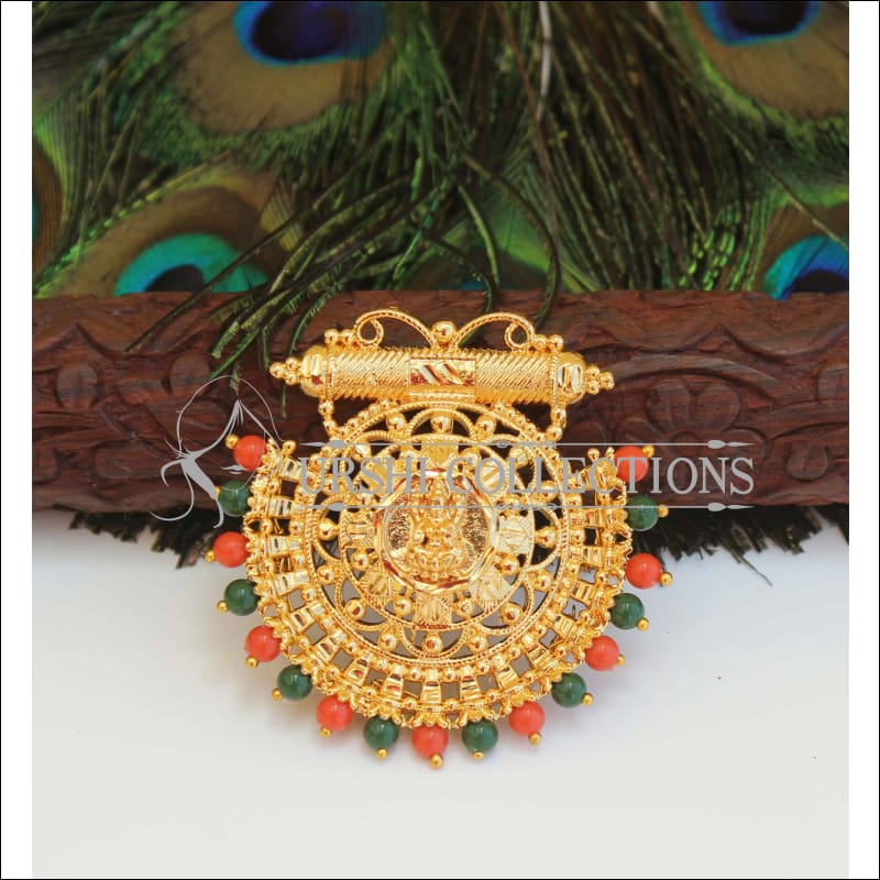 Gold Platted Lakshmi Pendant M1511 - Pendant Set