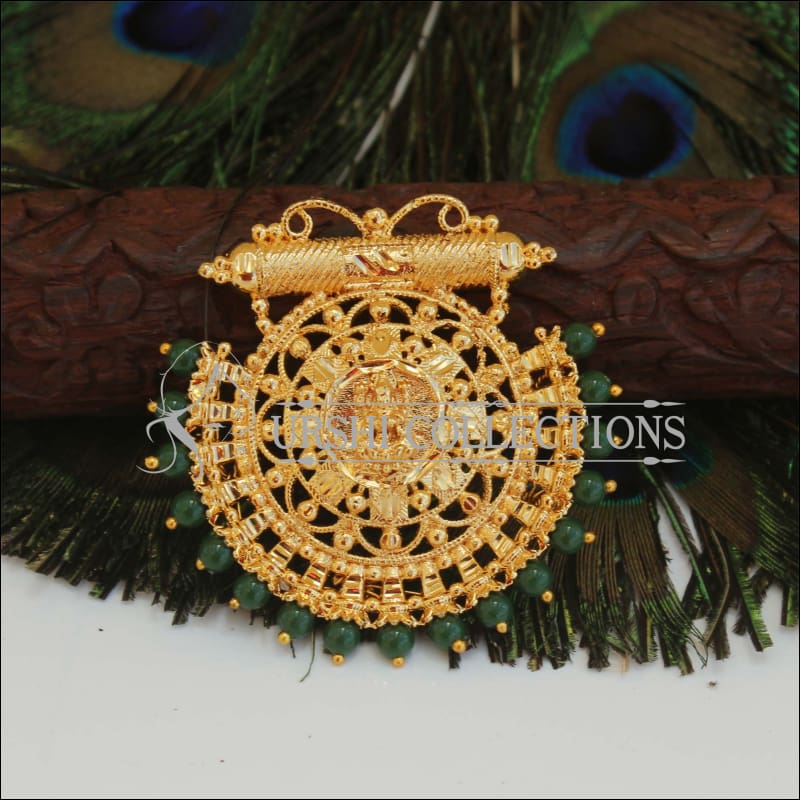 Gold Platted Lakshmi Pendant M1515 - Pendant Set