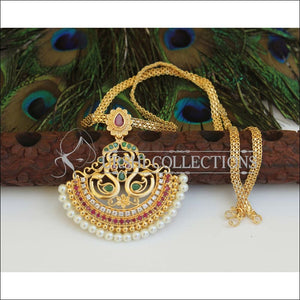 Gold Platted Peacock Necklace Set M1508 - Necklace Set