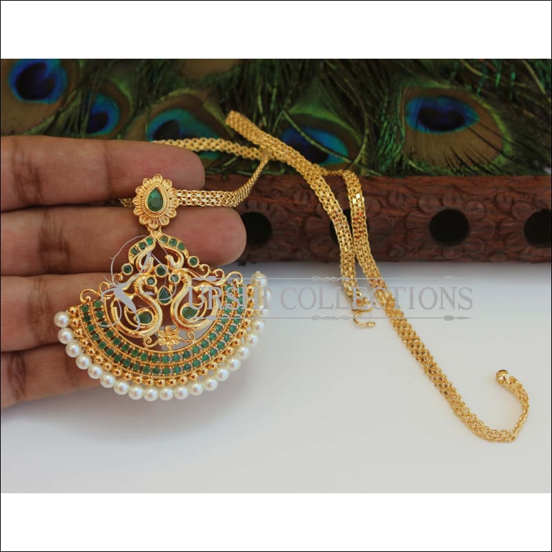 Gold Platted Peacock Necklace Set M1509 - Necklace Set