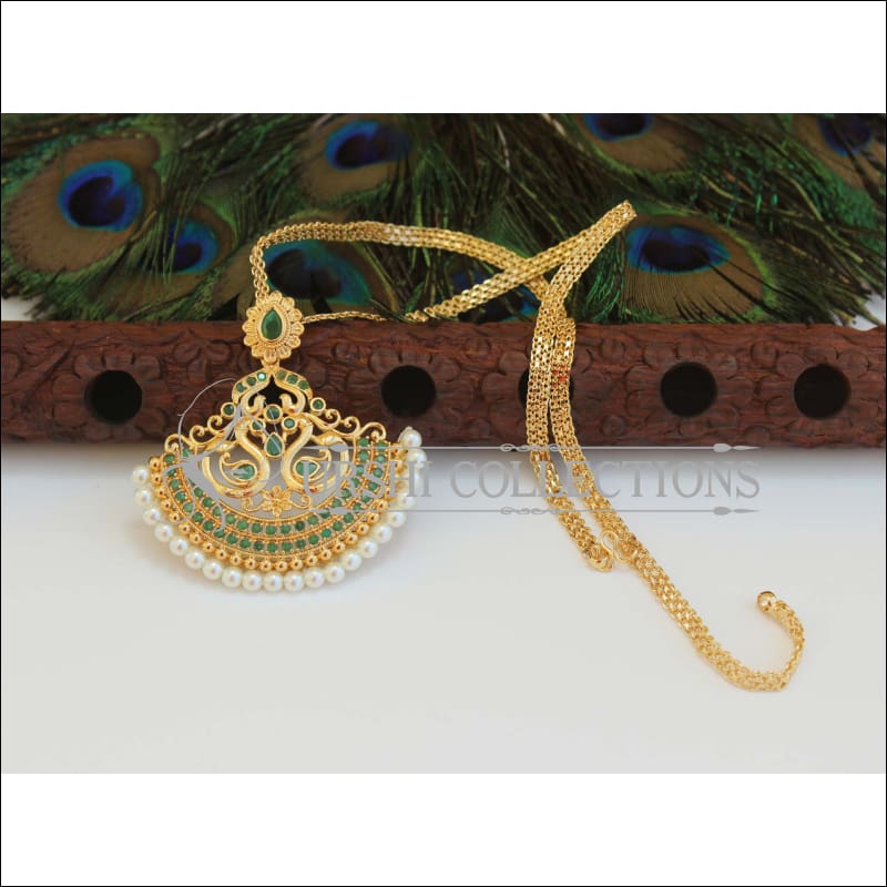 Gold Platted Peacock Necklace Set M1509 - Necklace Set