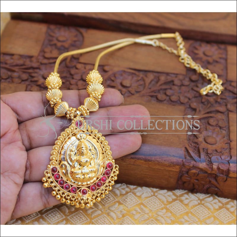 Gold polish Temple necklace M1176 - Necklace Set