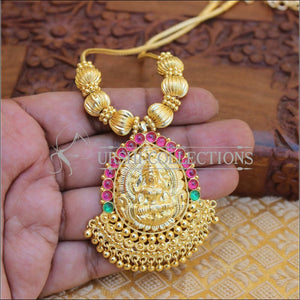 Gold polish Temple necklace M1178 - Necklace Set