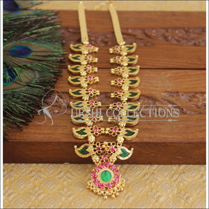 Green mango Palakka Ruby necklace set U-05 - Necklace Set