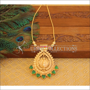 Green palakka peacock necklace U-10 - Necklace Set