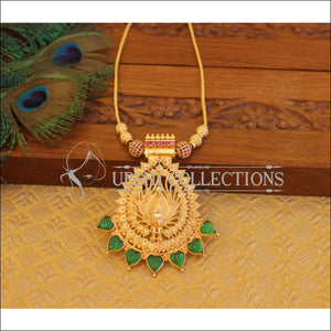 Green palakka peacock necklace U-10 - Necklace Set