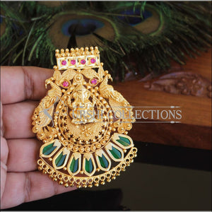 Kerala style Gold plated Ganesha Palakka Pendant M2371 - Pendant Set
