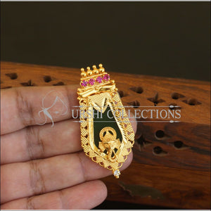 Kerala Style Gold Plated Ganesha Palakka Pendant M2632 - Pendant Set