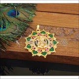 Kerala Style Gold Plated Ganesha Palakka Pendant M3016 - Pendant Set