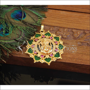 Kerala Style Gold Plated Ganesha Palakka Pendant M3016 - Pendant Set