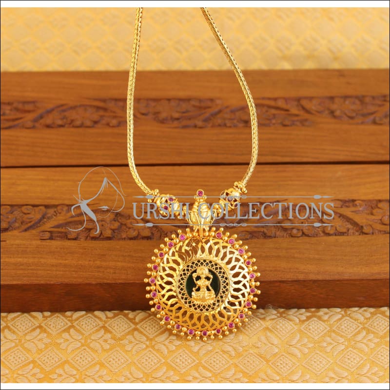 Kerala style gold plated Ganesha temple necklace M1076 - Necklace Set