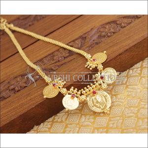 Kerala style gold plated head coin necklace M1062 - Necklace Set