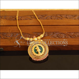 Kerala Style Gold Plated Krishna Palakka necklace M1962 - Necklace Set