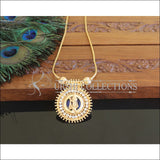 Kerala style Gold plated Krishna Palakka Necklace M2179 - Set