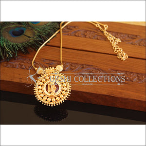 Kerala style Gold plated Krishna Palakka Necklace M2184 - Set