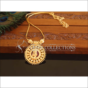 Kerala style Gold plated Krishna Palakka Necklace M2184 - Set