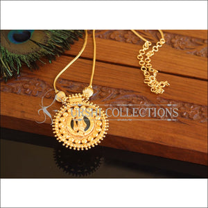 Kerala style Gold plated Krishna Palakka Necklace M2186 - Set