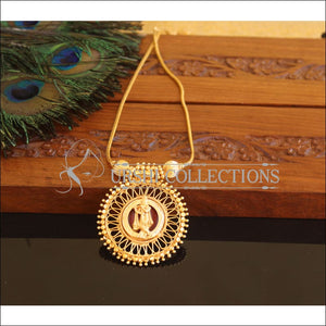 Kerala style Gold plated Krishna Palakka Necklace M2188 - Set