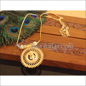 Kerala style Gold plated Krishna Palakka Necklace M2189 - Set