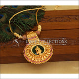Kerala style gold plated krishna palakka necklace M951 - Necklace Set