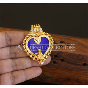 Kerala Style Gold Plated Krishna Palakka Pendant M2620 - Pendant Set