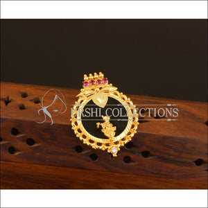 Kerala Style Gold Plated Krishna Palakka Pendant M2628 - Pendant Set