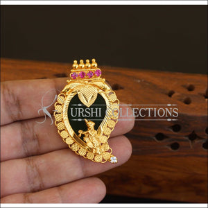 Kerala Style Gold Plated Krishna Palakka Pendant M2629 - Pendant Set