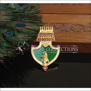 Kerala Style Gold Plated Krishna Palakka Pendant M3014 - Pendant Set