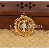 Kerala style gold plated Krishna pendant M1005 - blue - Pendant Set