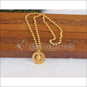 Kerala Style Gold Plated Krishna Temple Chain M2970 - Necklace Set