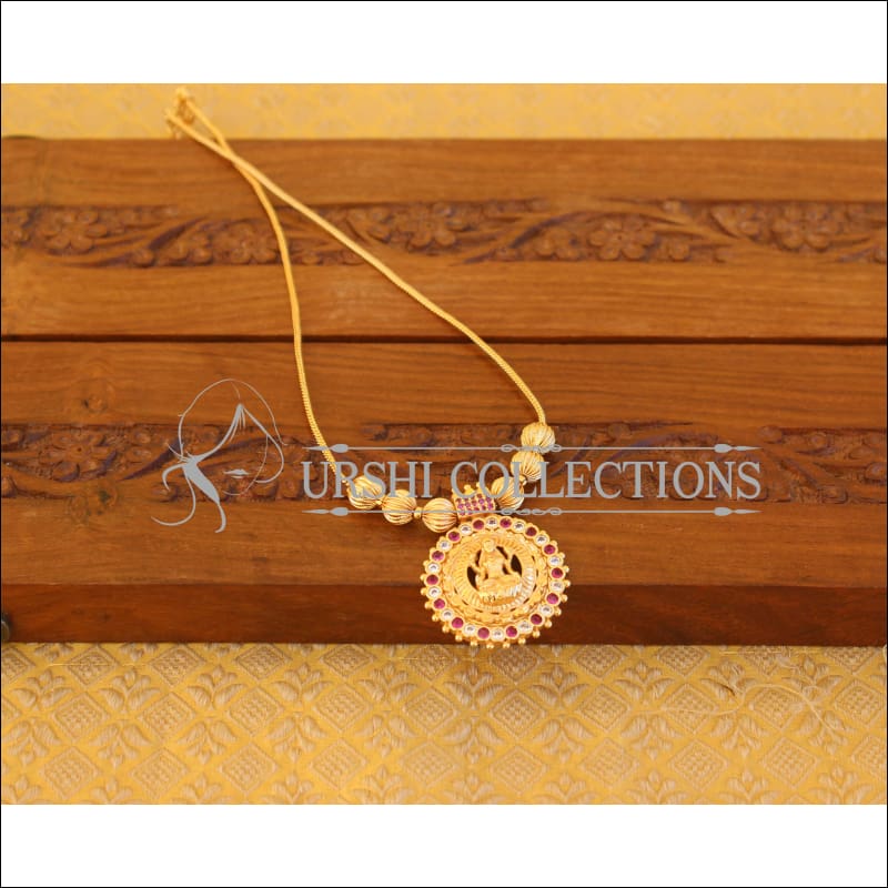 Kerala Style Gold Plated Lakshmi Necklace M2784 - Necklace Set