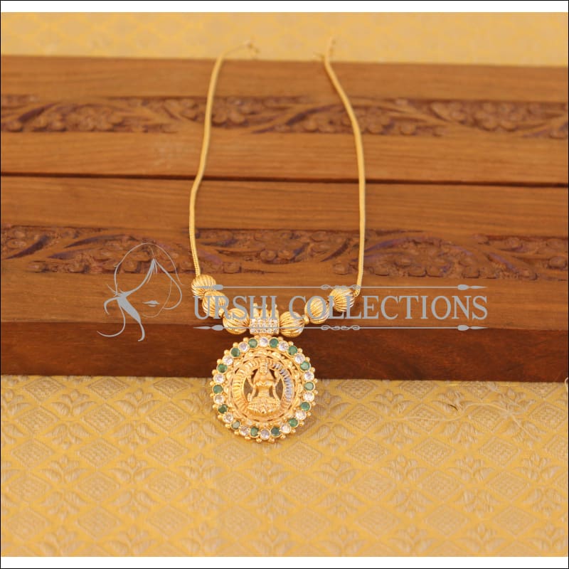 Kerala Style Gold Plated Lakshmi Necklace M2785 - Necklace Set