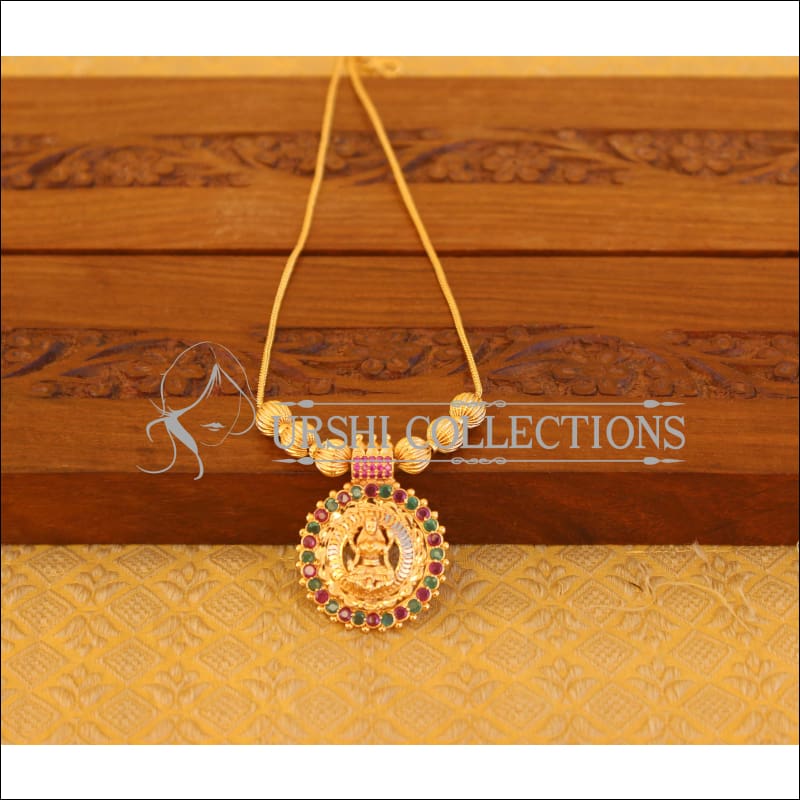 Kerala Style Gold Plated Lakshmi Necklace M2786 - Necklace Set