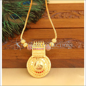 Kerala style gold plated Lakshmi necklace M939 - Necklace Set